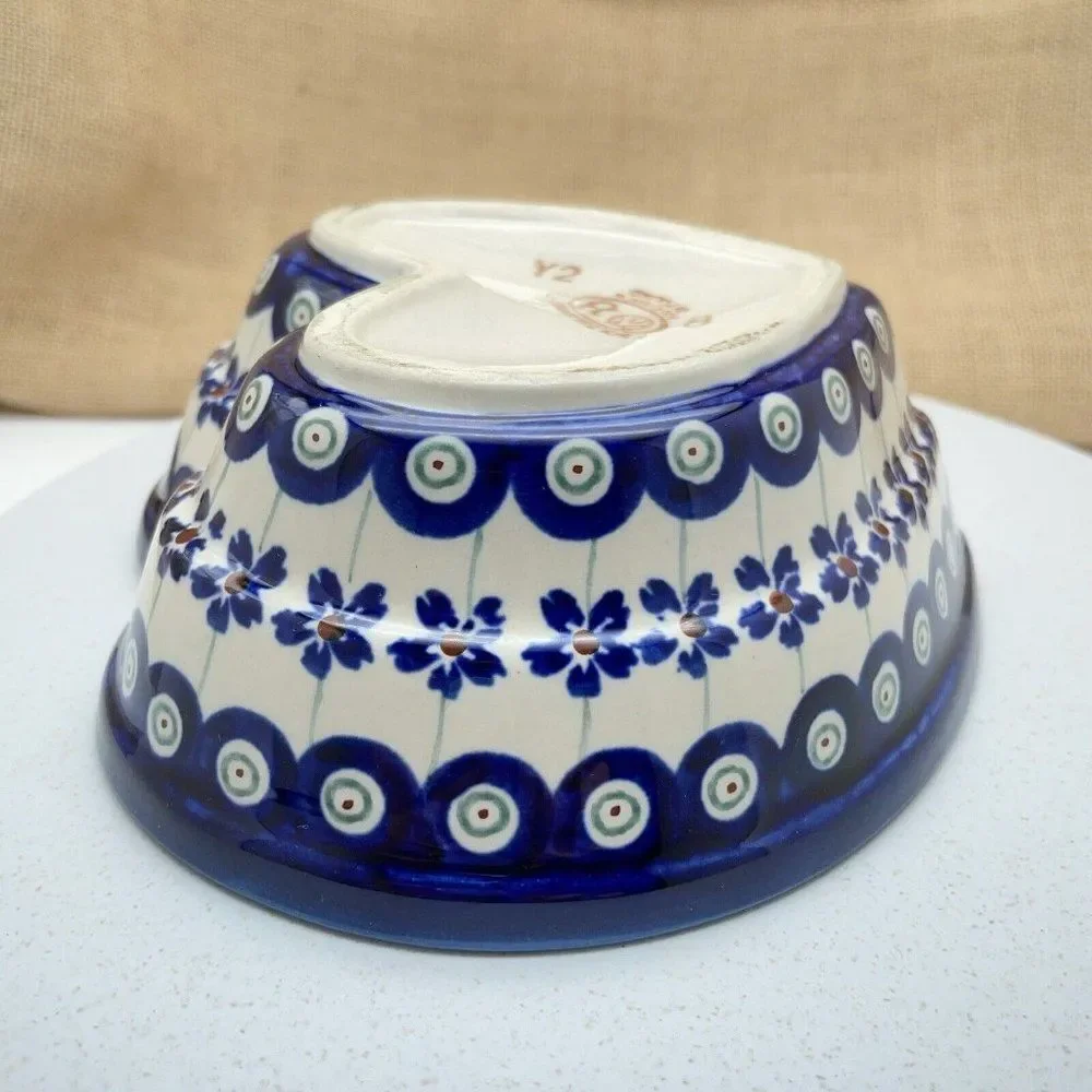 Boleslawiec Pottery Heart Shaped Bowl 6